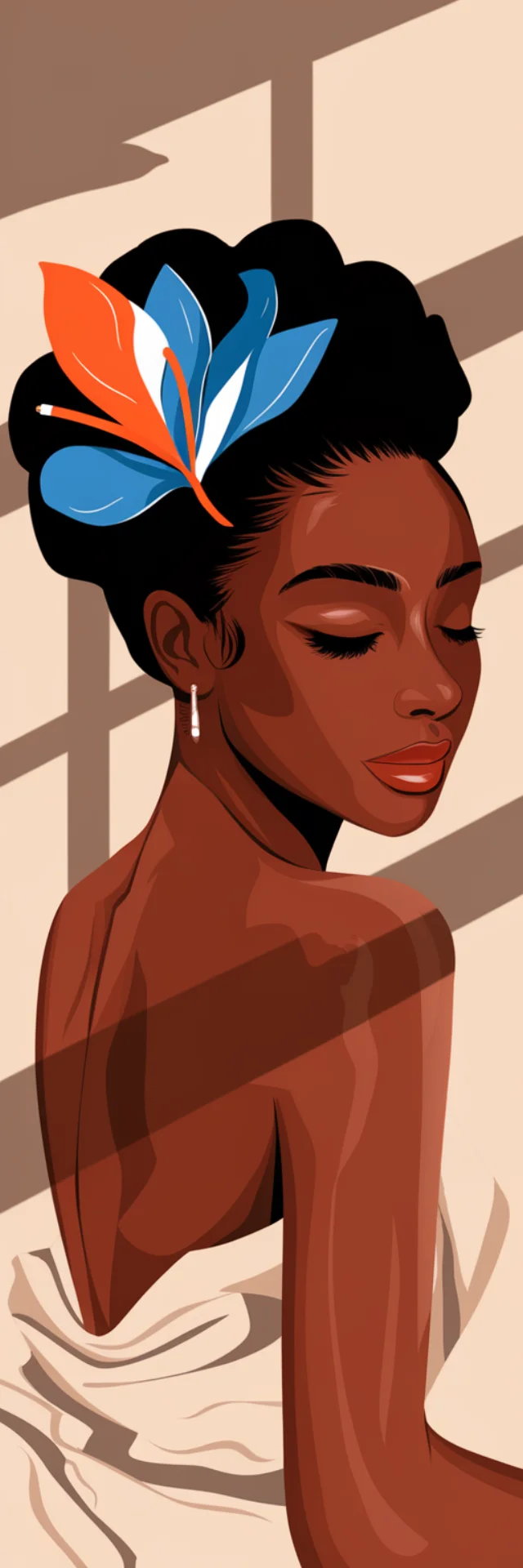 Ideogram: Serene Black Woman Digital Art Comparison (v2a-v3) - v2.0 - Image 4