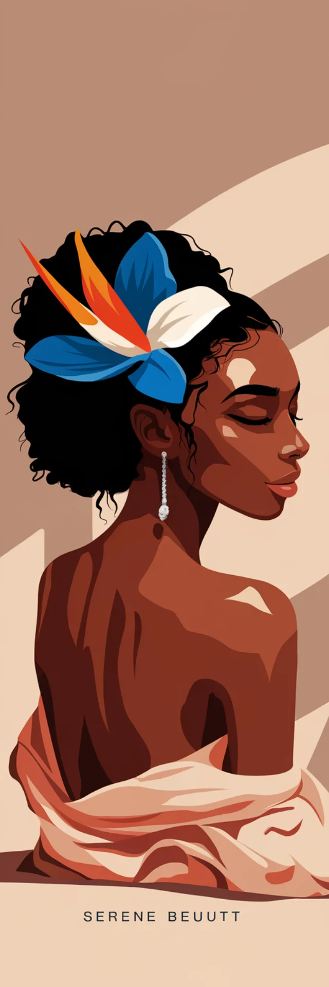 Ideogram: Serene Black Woman Digital Art Comparison (v2a-v3) - v2.0 - Image 3