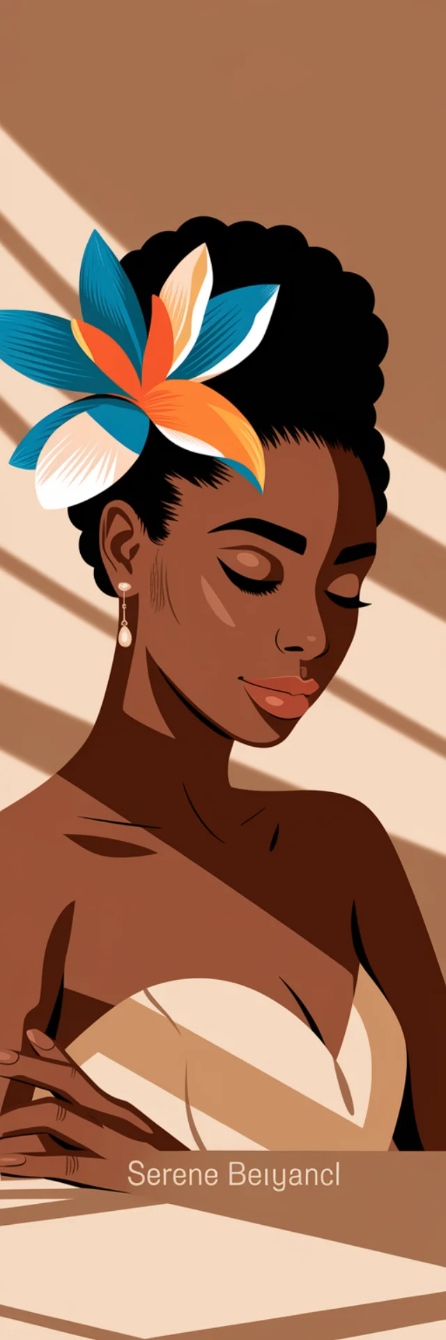 Ideogram: Serene Black Woman Digital Art Comparison (v2a-v3) - v2a - Image 4