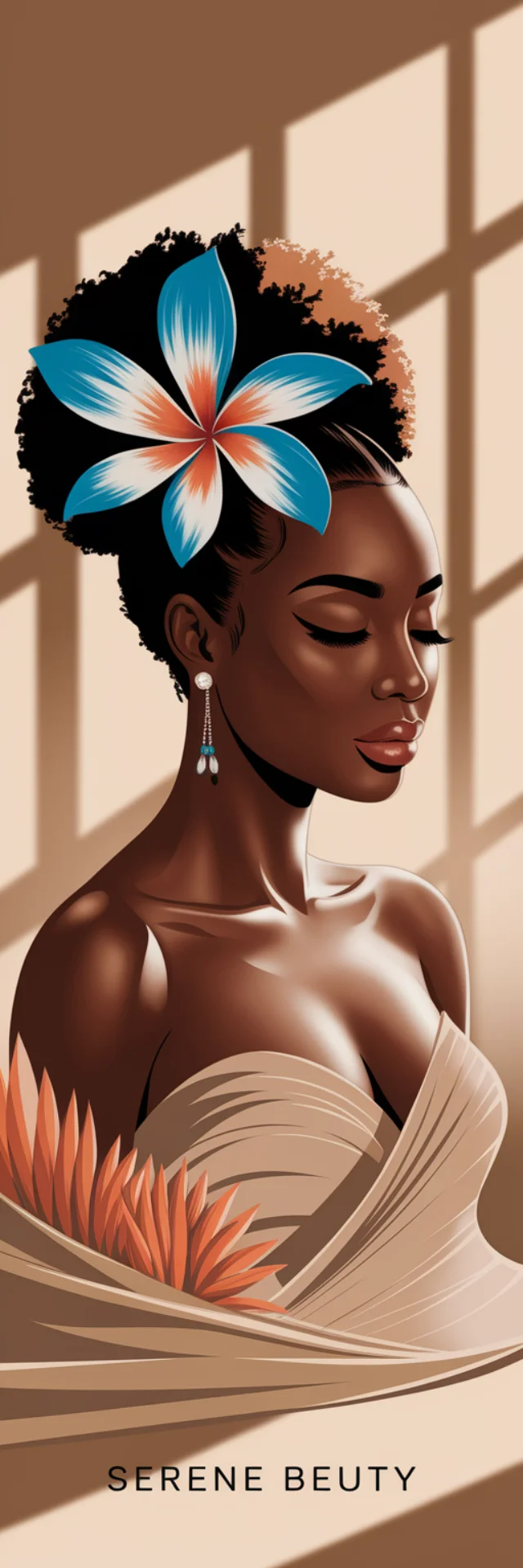 Ideogram: Serene Black Woman Digital Art Comparison (v2a-v3) - v2a - Image 2