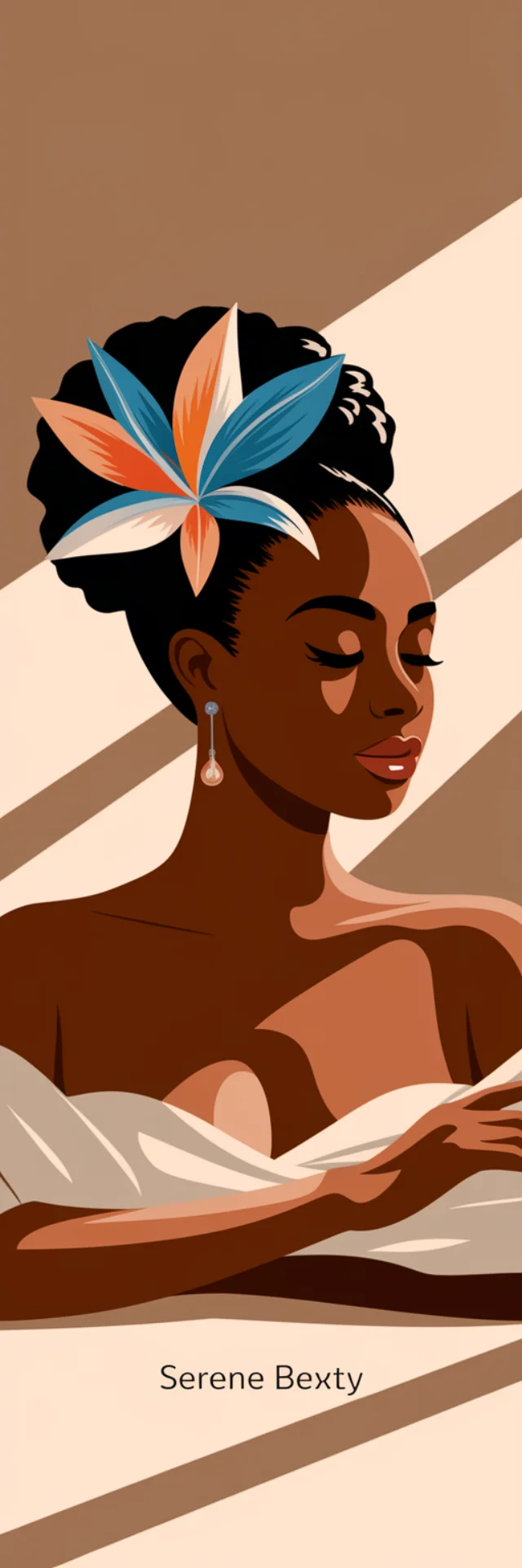 Ideogram: Serene Black Woman Digital Art Comparison (v2a-v3) - v2a - Image 3