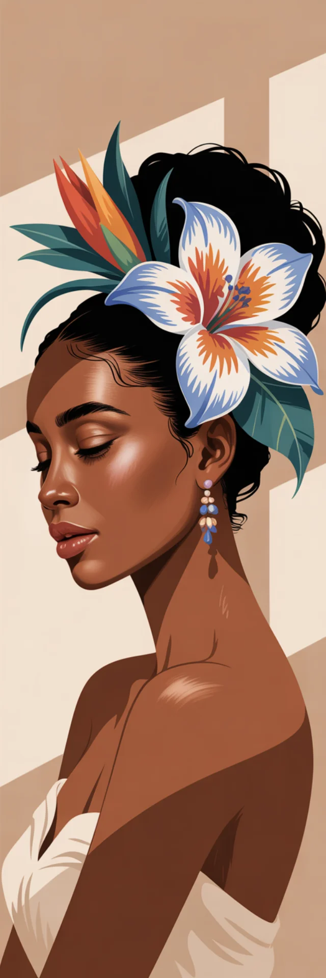Ideogram: Serene Black Woman Digital Art Comparison (v2a-v3) - v3.0 - Image 3