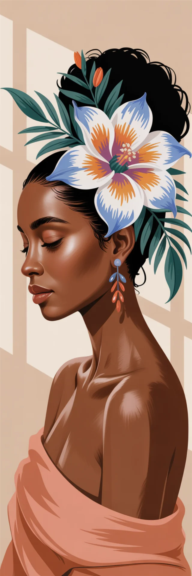 Ideogram: Serene Black Woman Digital Art Comparison (v2a-v3) - v3.0 - Image 4