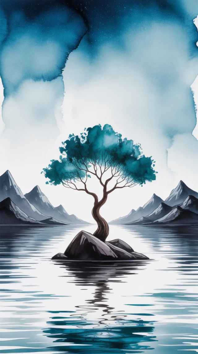 Creating Minimalist Alcohol Ink Tree Art with Ideogram - v3.0 - Image 3