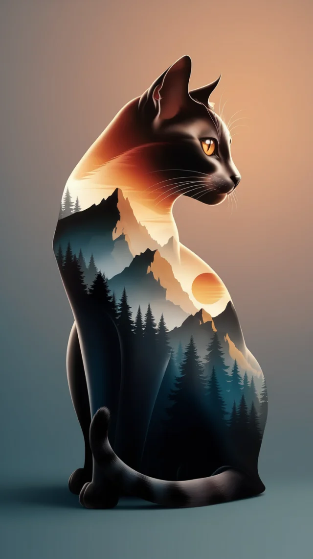 Ideogram: Best Cat Silhouette Landscape Art Generation - v2.0 - Image 2