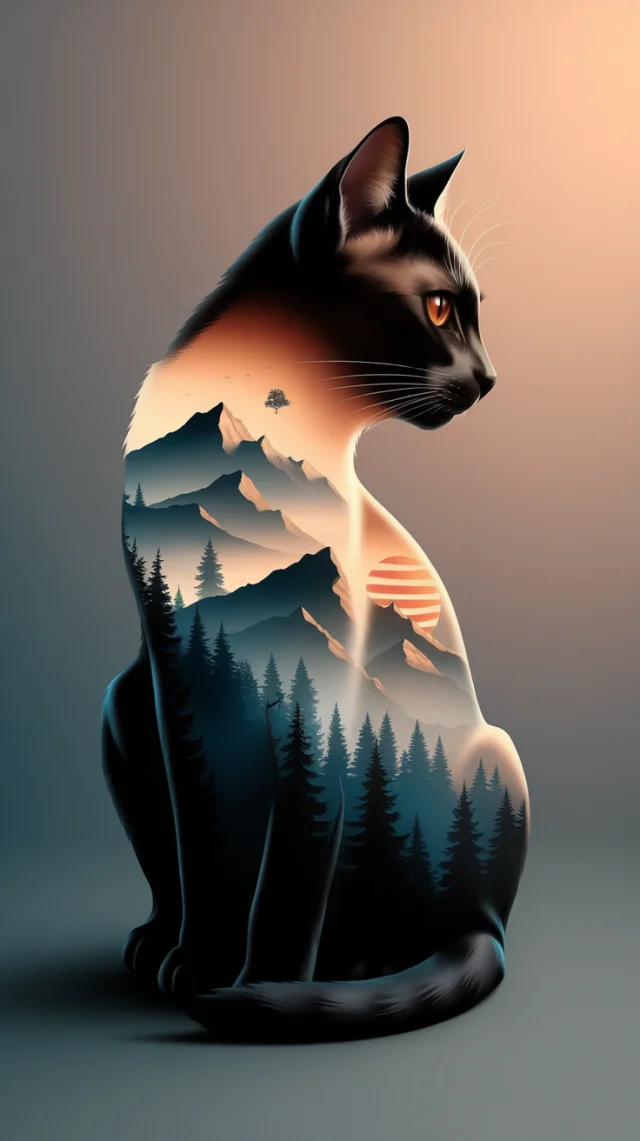Ideogram: Best Cat Silhouette Landscape Art Generation - v2.0 - Image 3