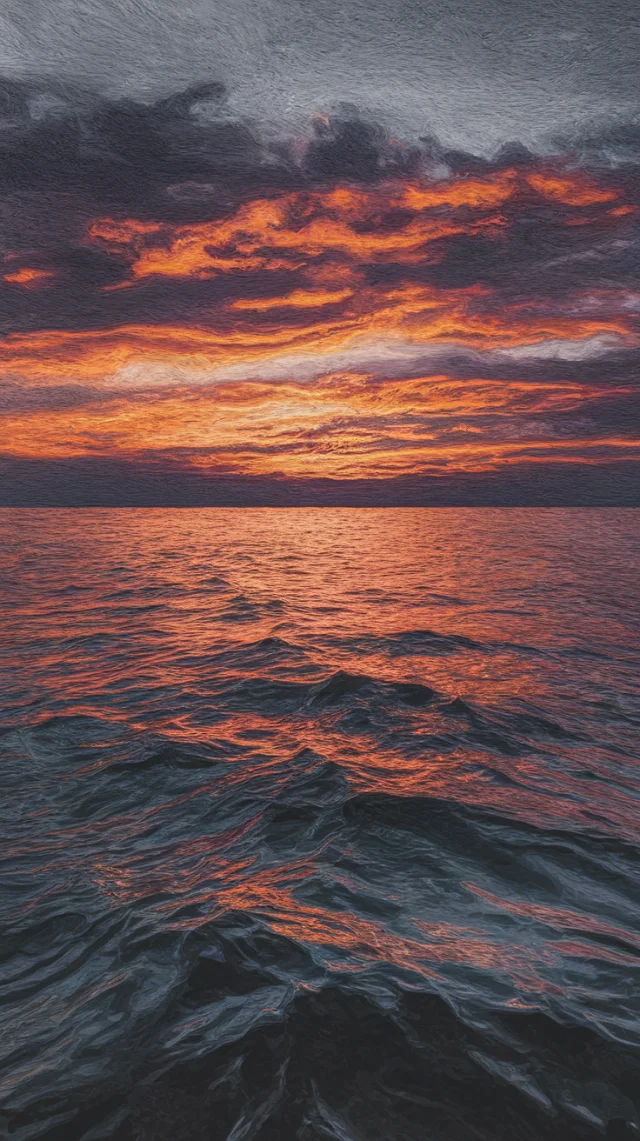AI Sunset Sea: Realistic Watercolor Ideogram Test - v2.0 - Image 1
