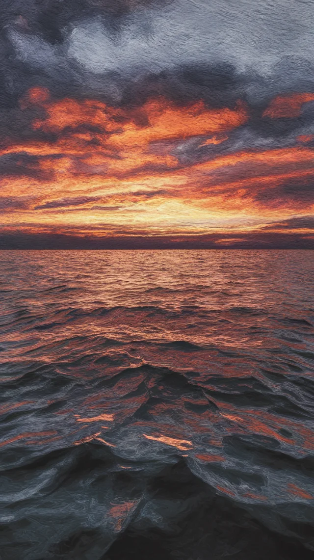 AI Sunset Sea: Realistic Watercolor Ideogram Test - v2.0 - Image 4