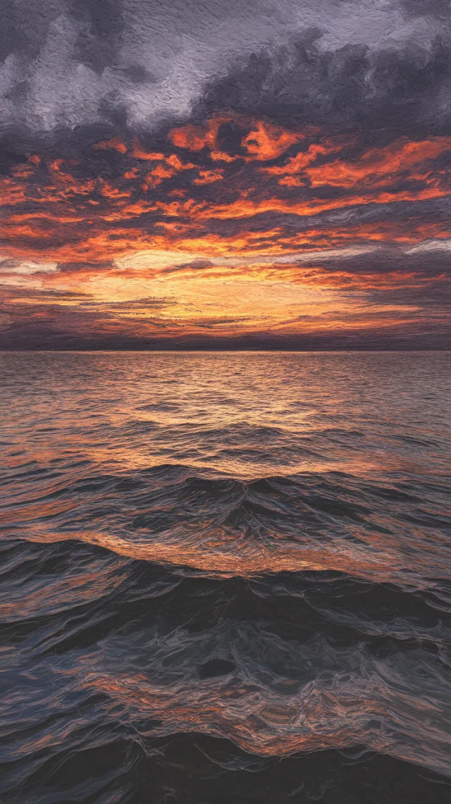 AI Sunset Sea: Realistic Watercolor Ideogram Test - v2.0 - Image 3
