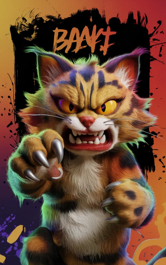 Ideogram: Vibrant Dark Fantasy Cat 3D Render Comparison - v2.0 - Image 3