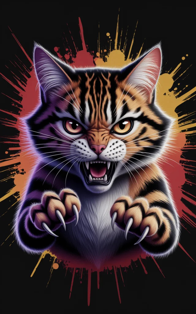 Ideogram: Vibrant Dark Fantasy Cat 3D Render Comparison - v2a - Image 2