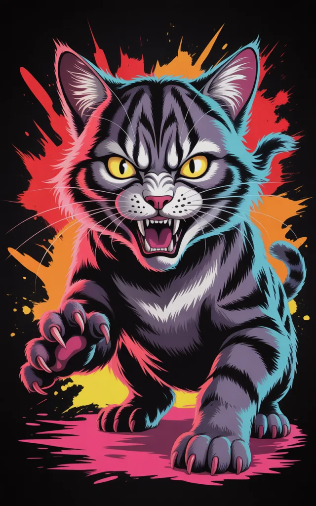 Ideogram: Vibrant Dark Fantasy Cat 3D Render Comparison - v3.0 - Image 2