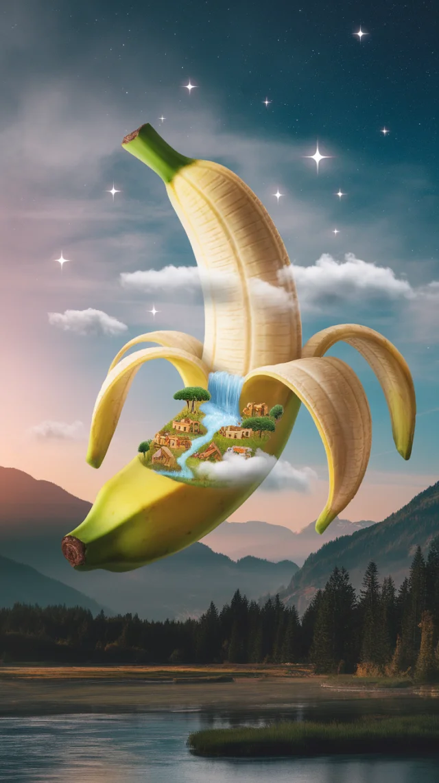 Ideogram: Creating Surreal Banana Mini Village Art - v2.0 - Image 3