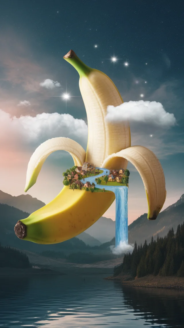 Ideogram: Creating Surreal Banana Mini Village Art - v2.0 - Image 4