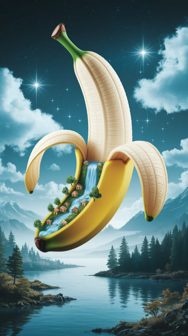 Ideogram: Creating Surreal Banana Mini Village Art - v2a - Image 2