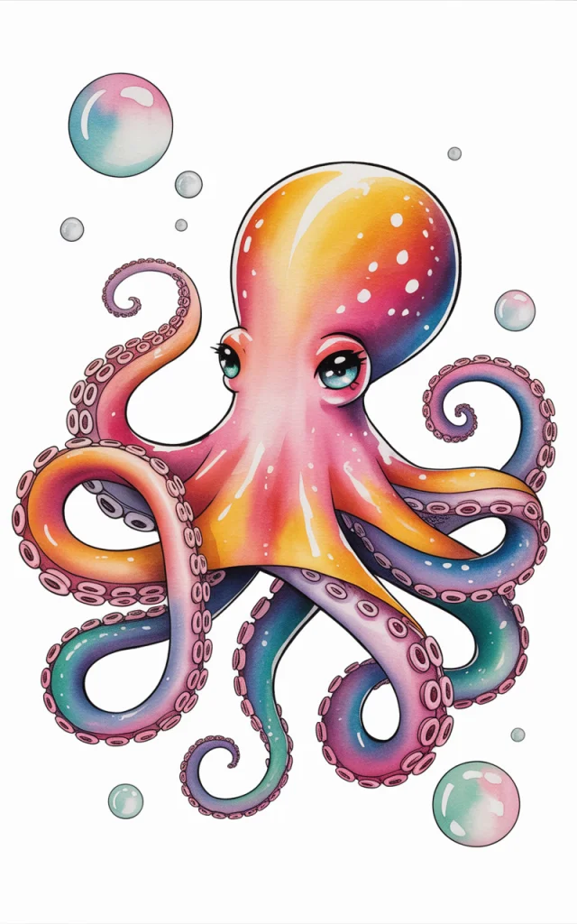 Ideogram: Creating Fashionable Anime Octopus Illustrations - v3.0 - Image 2