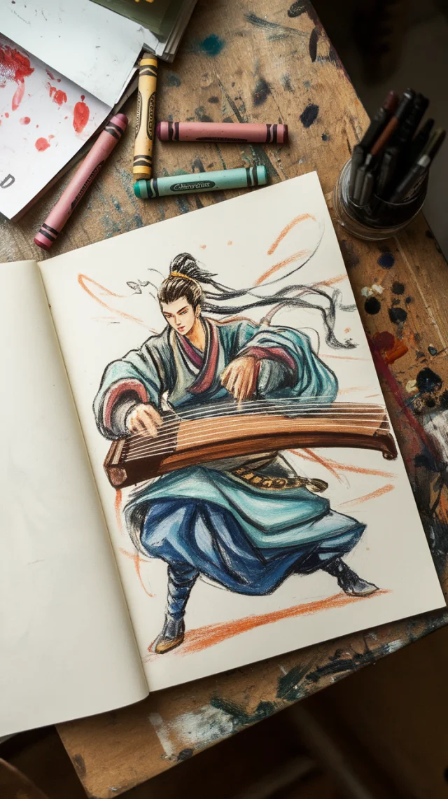 XianXia Warrior Crayon Art: Ideogram v2a, v2, v3 Review - v2.0 - Image 1