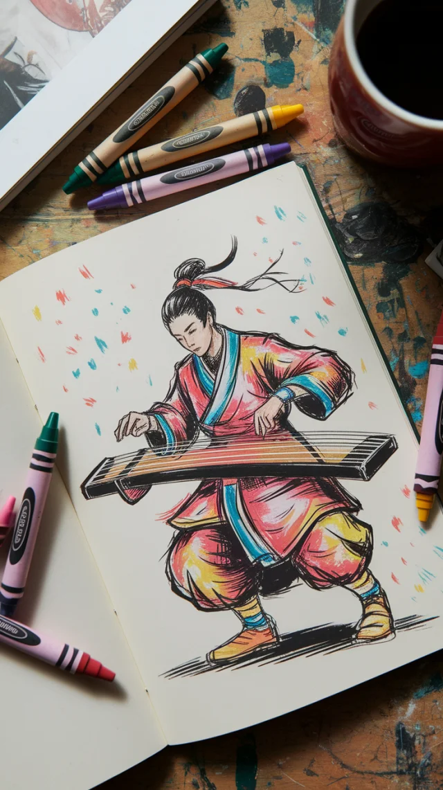 XianXia Warrior Crayon Art: Ideogram v2a, v2, v3 Review - v2a - Image 2