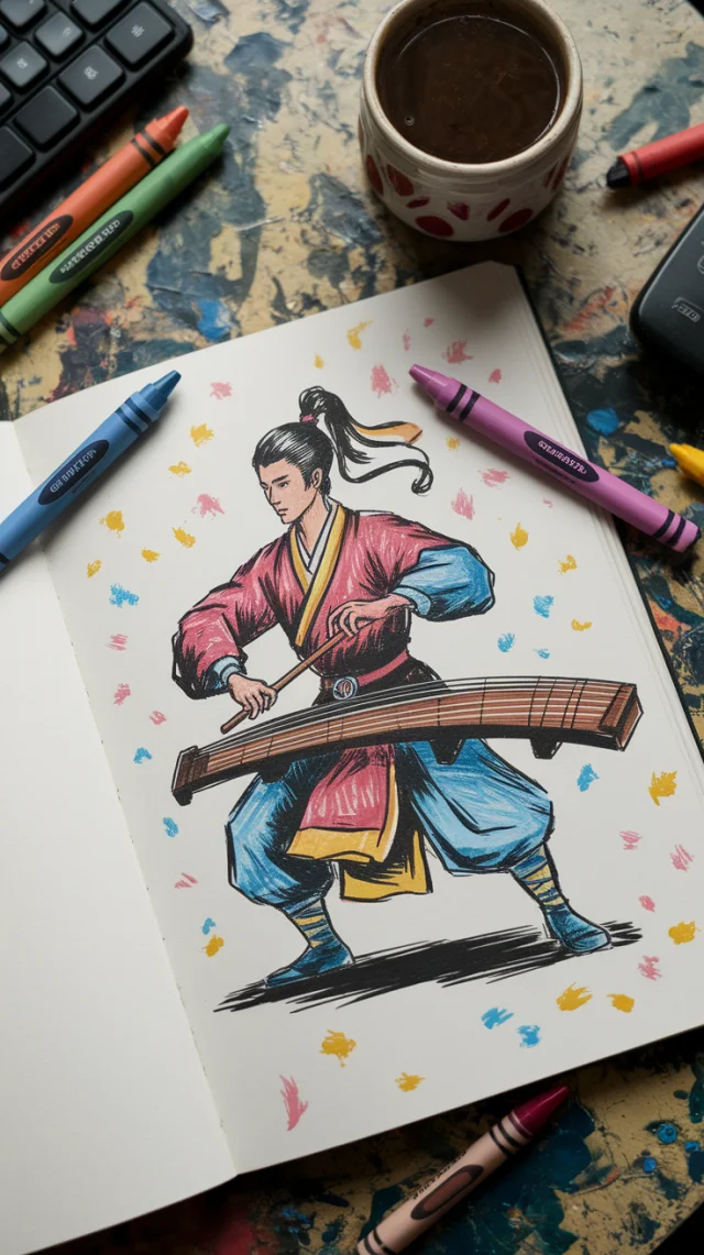 XianXia Warrior Crayon Art: Ideogram v2a, v2, v3 Review - v2a - Image 4