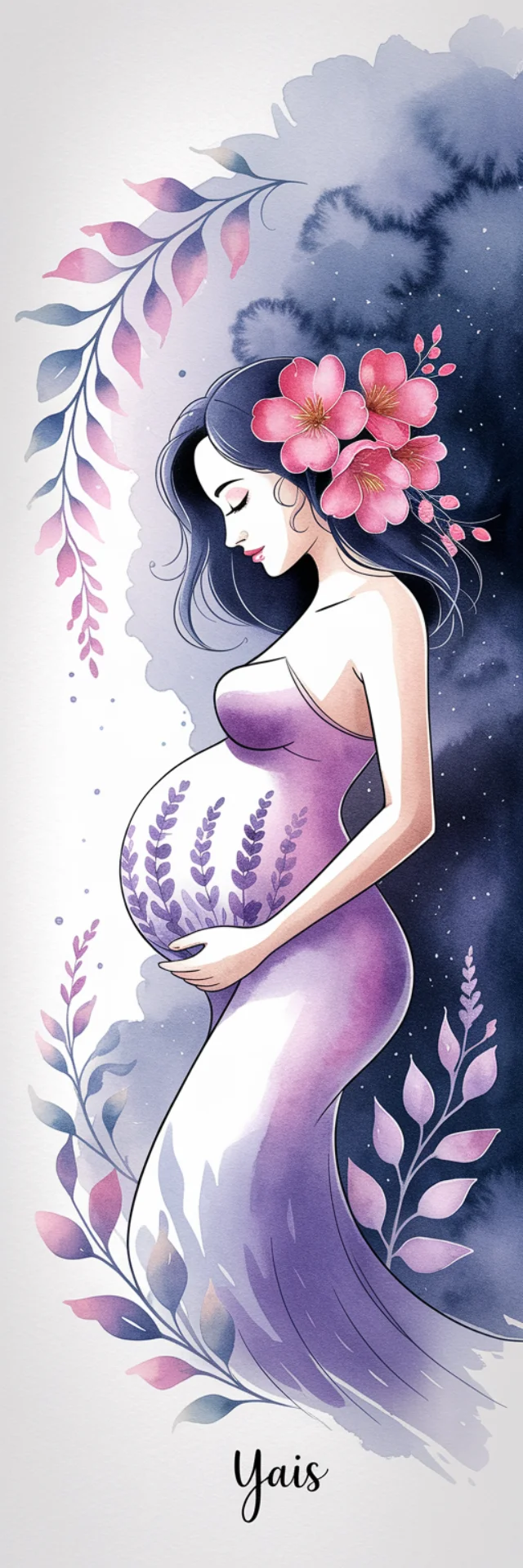 AI Watercolor Pregnancy Art: Ideogram v2a, v2 & v3 Compared - v2a - Image 3