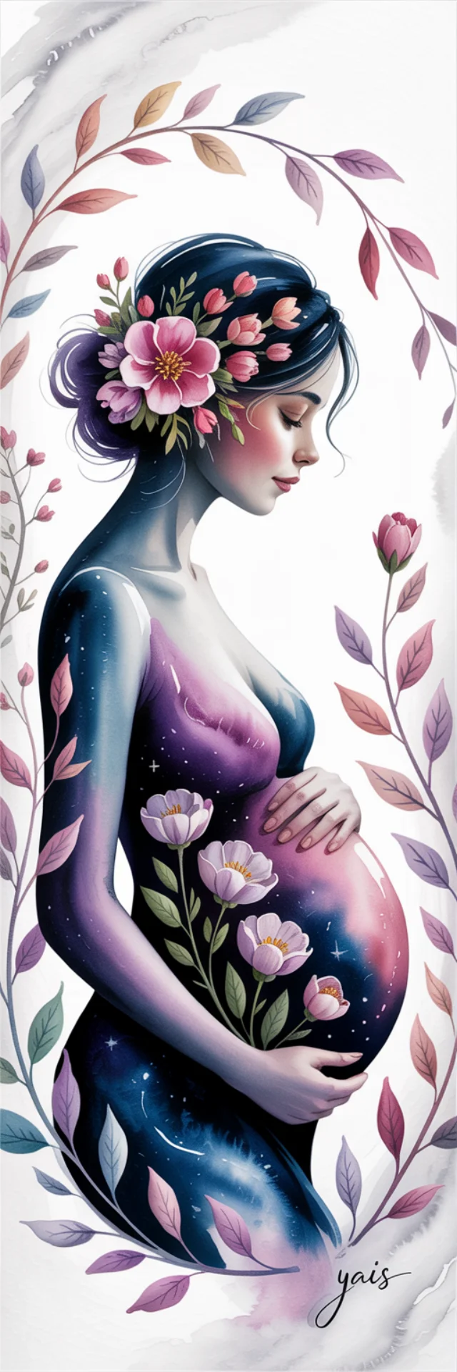 AI Watercolor Pregnancy Art: Ideogram v2a, v2 & v3 Compared - v3.0 - Image 3