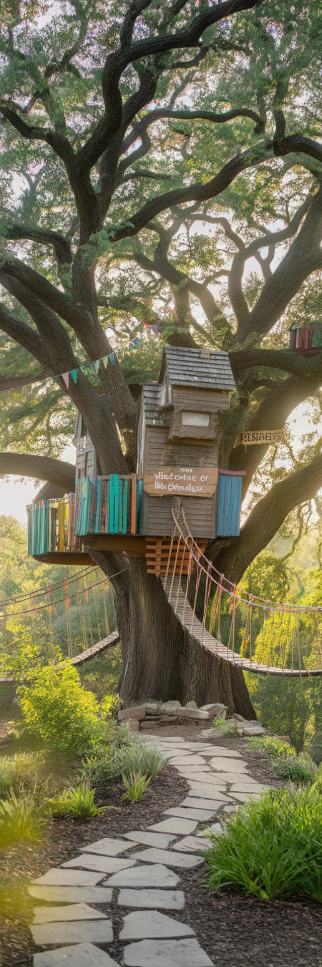 Whimsical Treehouse Village AI Art: Ideogram v2a-v3.0 - v2.0 - Image 3