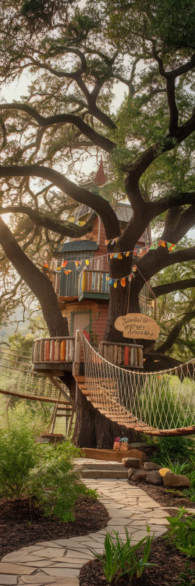 Whimsical Treehouse Village AI Art: Ideogram v2a-v3.0 - v2.0 - Image 2