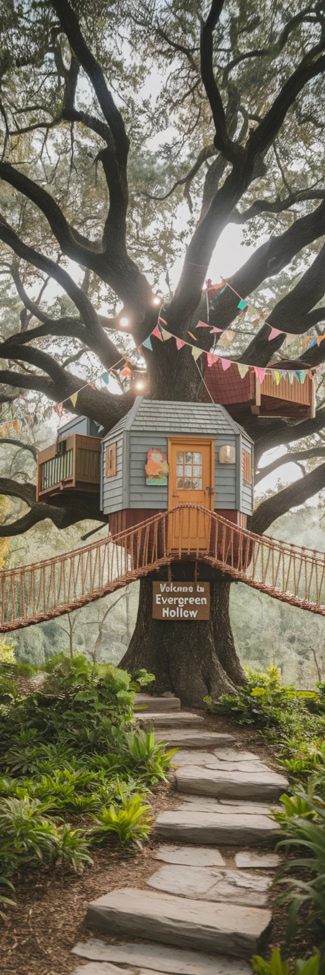 Whimsical Treehouse Village AI Art: Ideogram v2a-v3.0 - v2a - Image 3