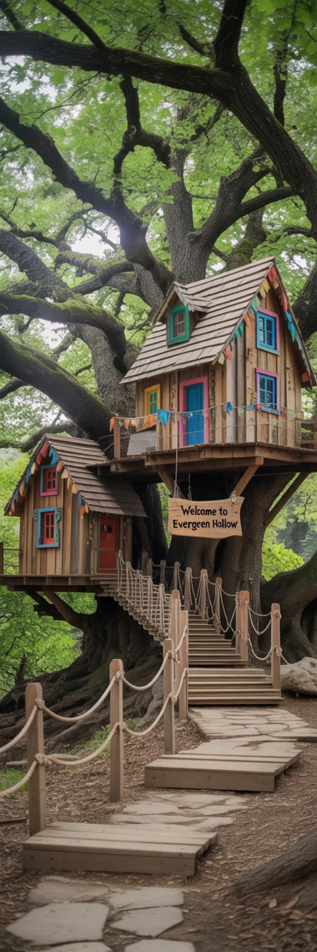 Whimsical Treehouse Village AI Art: Ideogram v2a-v3.0 - v3.0 - Image 3