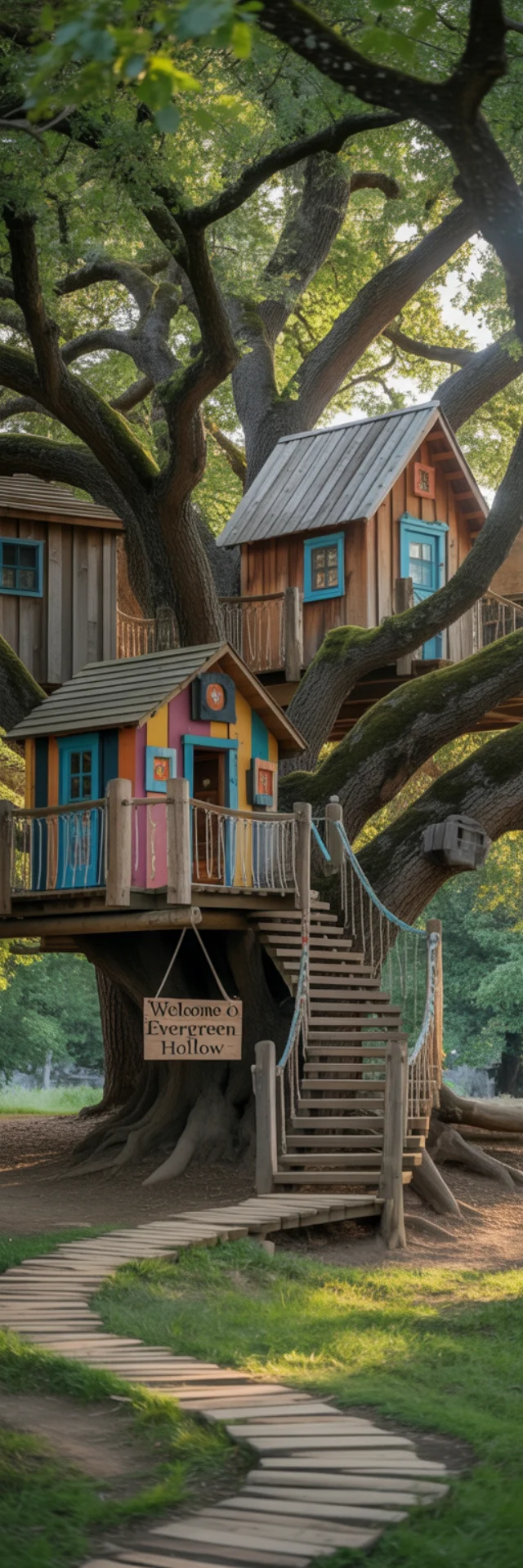 Whimsical Treehouse Village AI Art: Ideogram v2a-v3.0 - v3.0 - Image 4