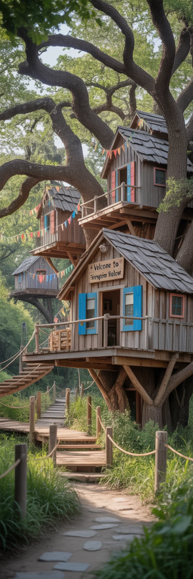 Whimsical Treehouse Village AI Art: Ideogram v2a-v3.0 - v3.0 - Image 2