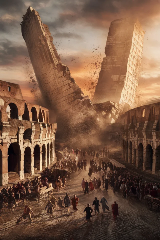Dramatic Colosseum Collapse AI Art: Ideogram Versions Compared - v2.0 - Image 1