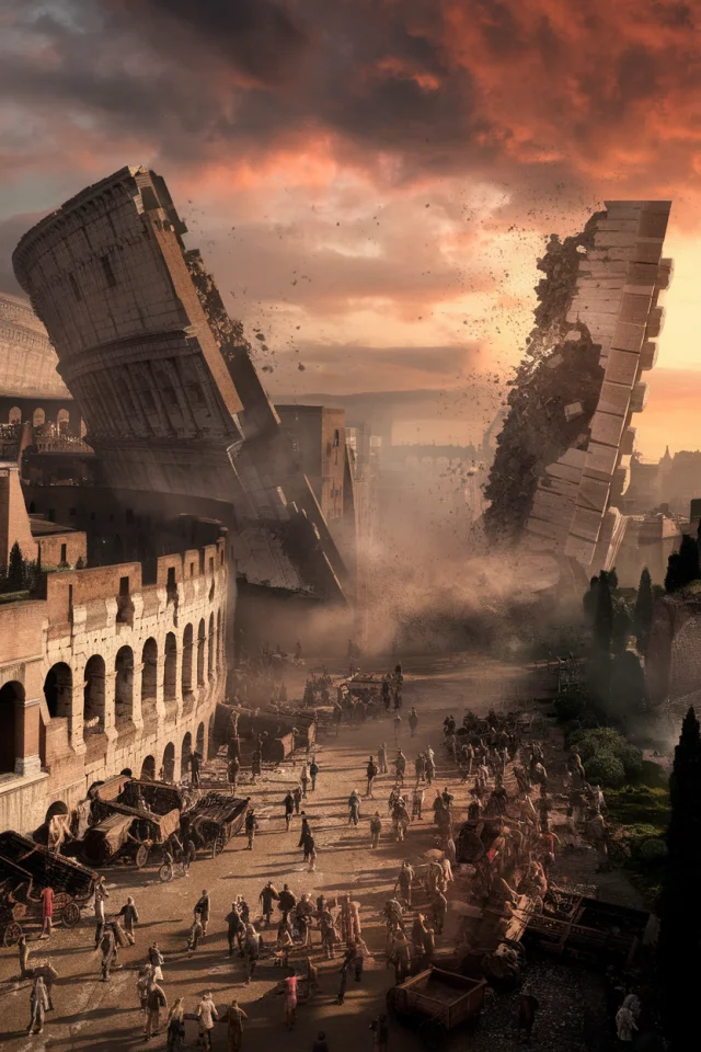 Dramatic Colosseum Collapse AI Art: Ideogram Versions Compared - v2.0 - Image 3