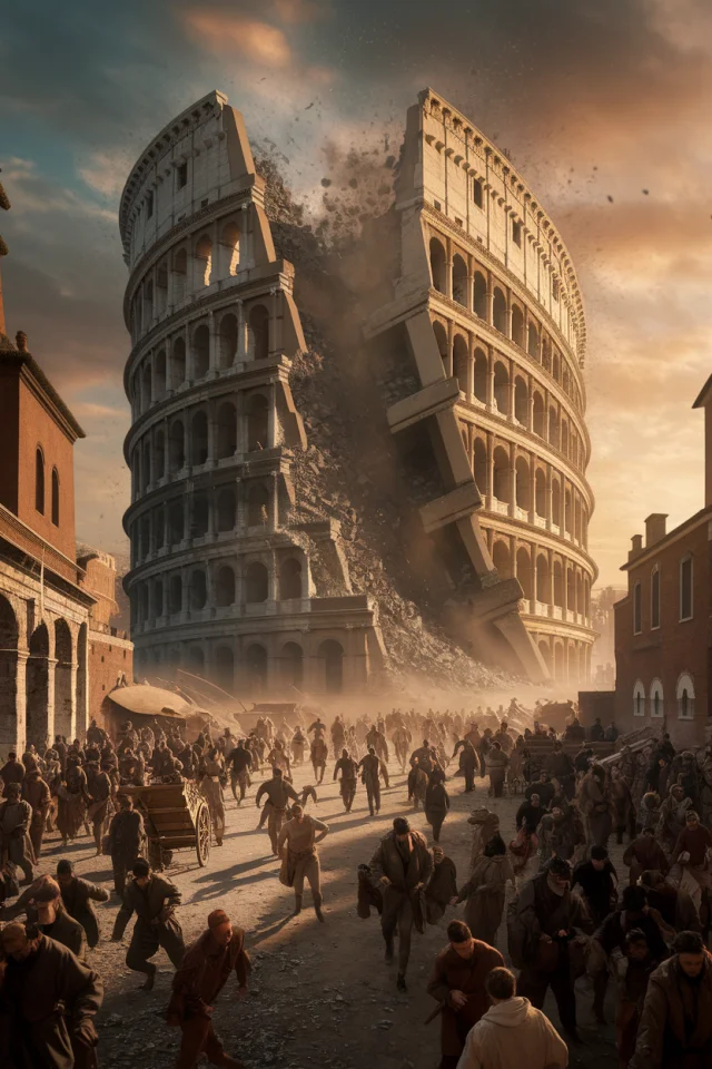 Dramatic Colosseum Collapse AI Art: Ideogram Versions Compared - v2a - Image 2
