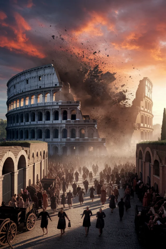 Dramatic Colosseum Collapse AI Art: Ideogram Versions Compared - v2a - Image 3