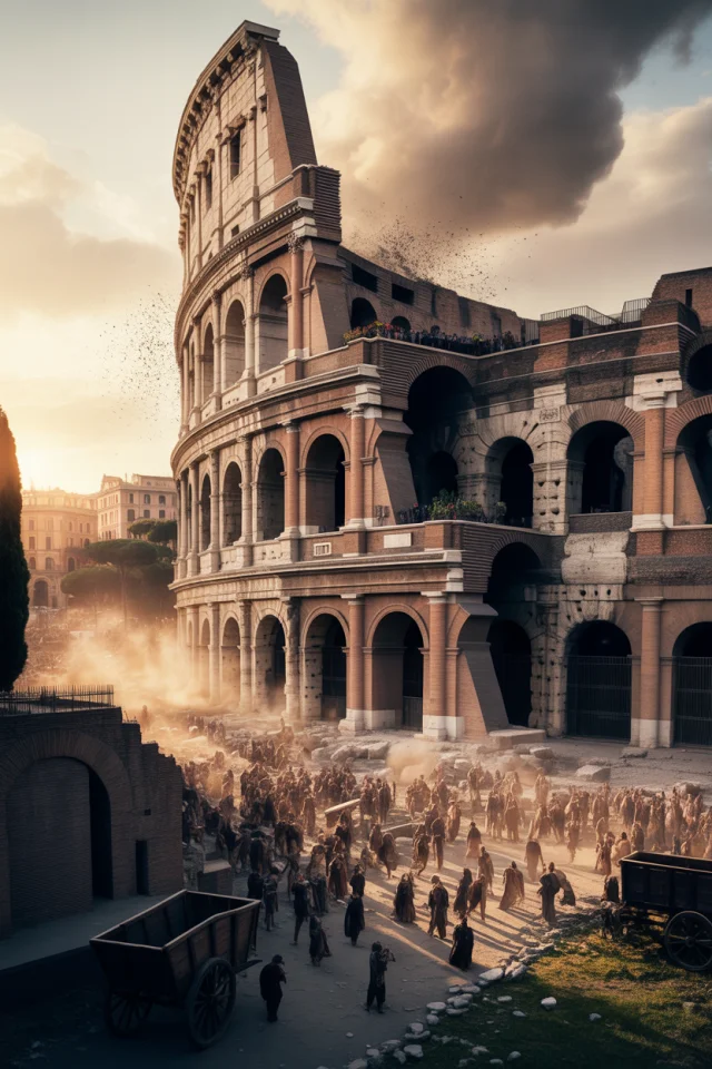 Dramatic Colosseum Collapse AI Art: Ideogram Versions Compared - v3.0 - Image 2