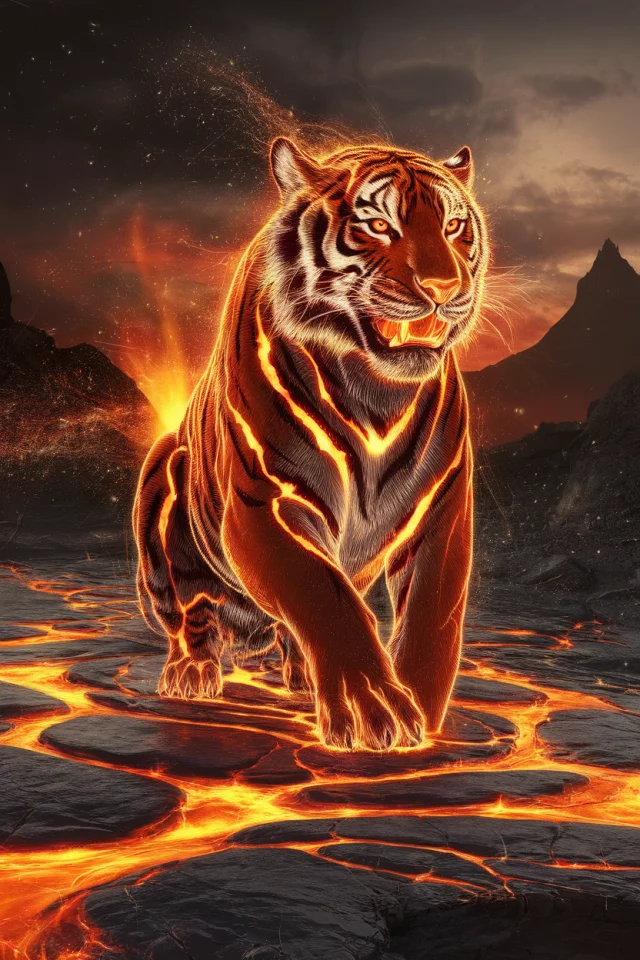 Ideogram: Best AI for Magical Lava Tiger Art? - v2.0 - Image 1