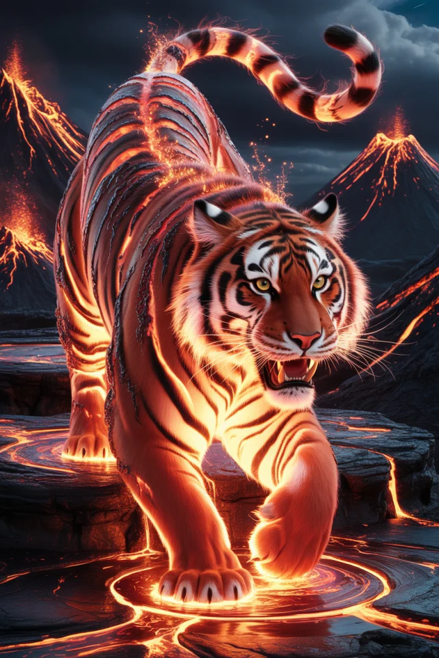 Ideogram: Best AI for Magical Lava Tiger Art? - v3.0 - Image 2