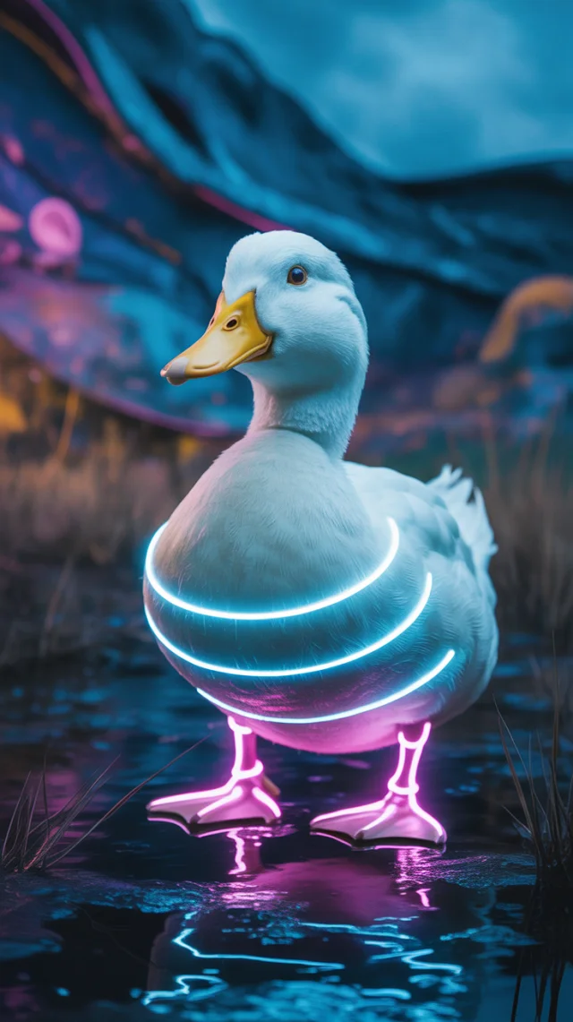 Ideogram: Best Neon Duck Conceptual Art (v2a, v2.0, v3.0) - v3.0 - Image 1