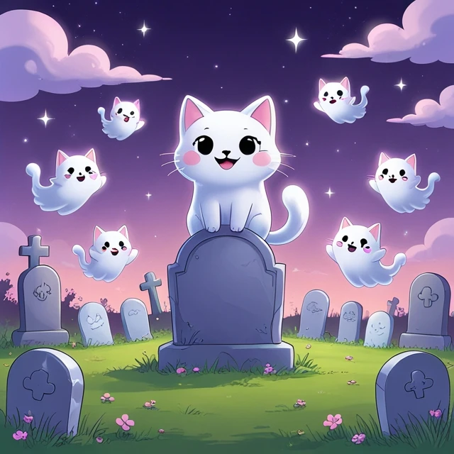 Leonardo AI: Whimsical Pet Ghost Illustrations Compared - Leonardo Phoenix 1.0 - Image 2
