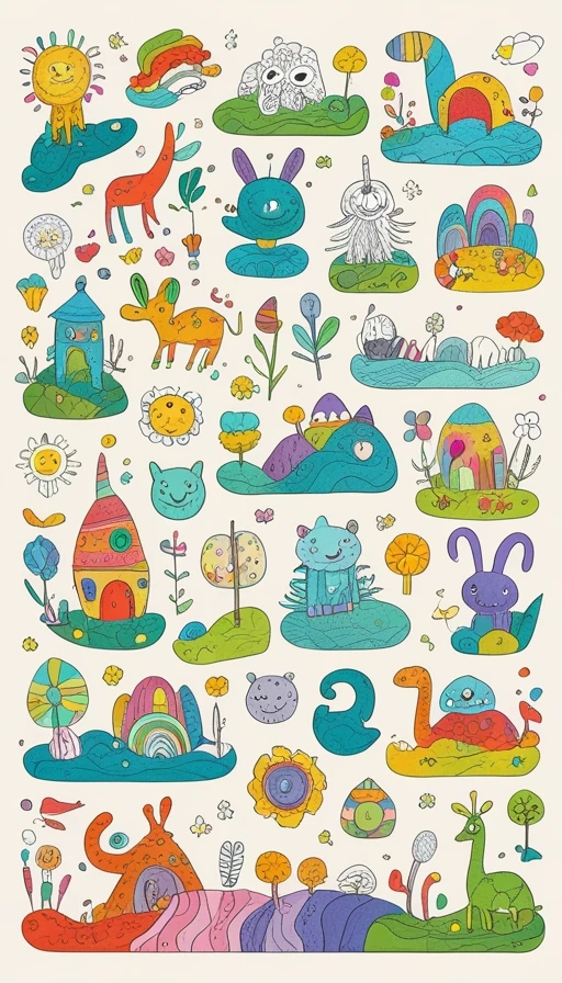 Whimsical Doodle Illustrations AI: Leonardo Models Compared - Leonardo Phoenix 1.0 - Image 3