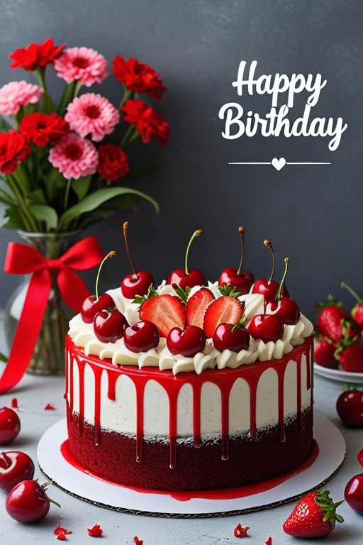 AI Red Velvet Birthday Cakes: Leonardo Models Compared - Leonardo Phoenix 1.0 - Image 3