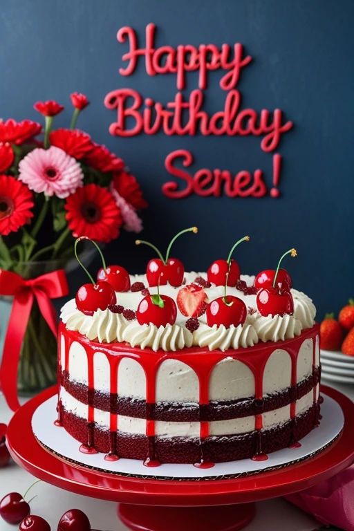 AI Red Velvet Birthday Cakes: Leonardo Models Compared - Leonardo Phoenix 1.0 - Image 2