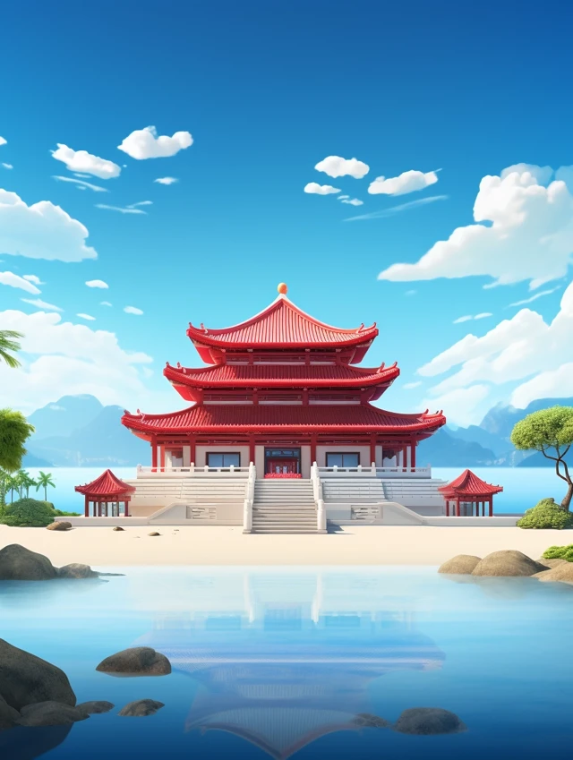 MJ v5.2-v7: East Asian Temple Poster Design Showdown - v5.2 - Image 1