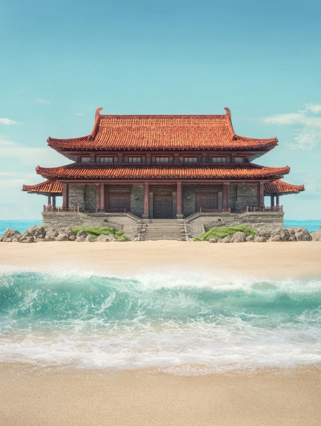 MJ v5.2-v7: East Asian Temple Poster Design Showdown - v7.0 - Image 3