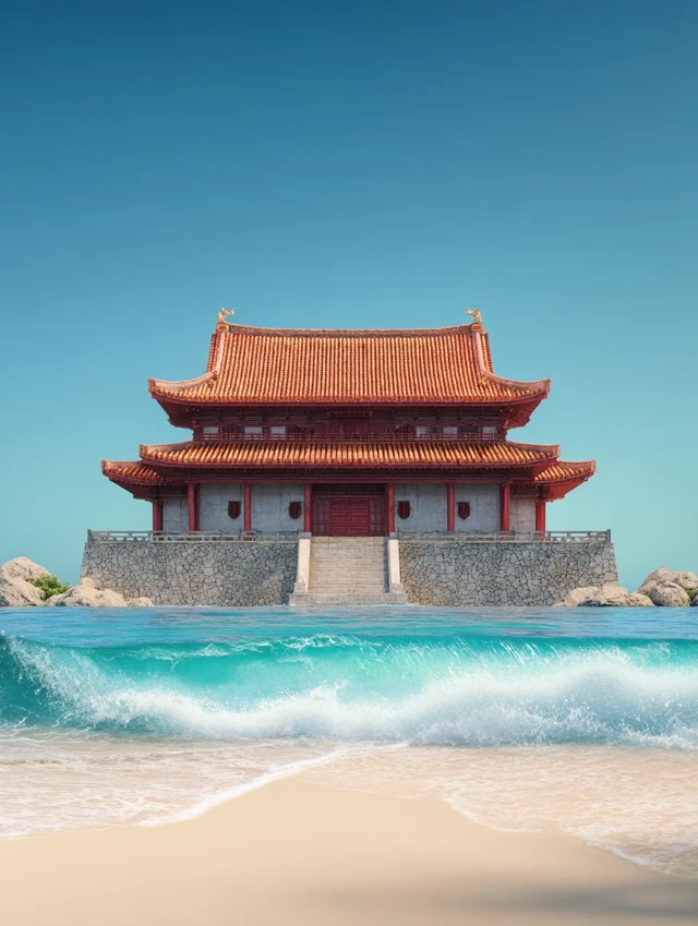 MJ v5.2-v7: East Asian Temple Poster Design Showdown - v7.0 - Image 1