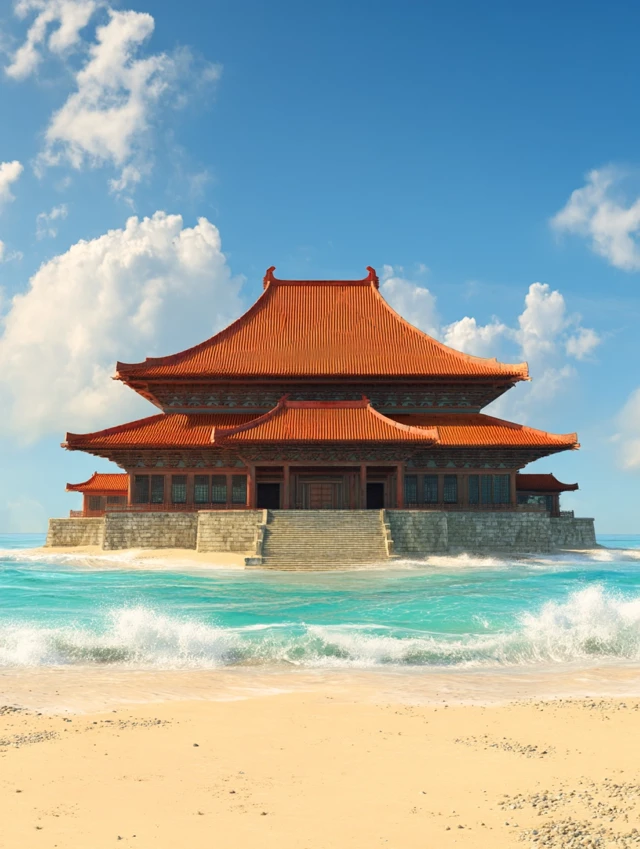 MJ v5.2-v7: East Asian Temple Poster Design Showdown - v7.0 - Image 4