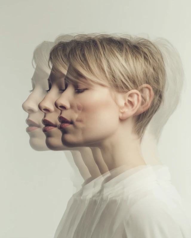 Midjourney Multiple Exposure Portrait: Version Showdown - v7.0 - Image 2