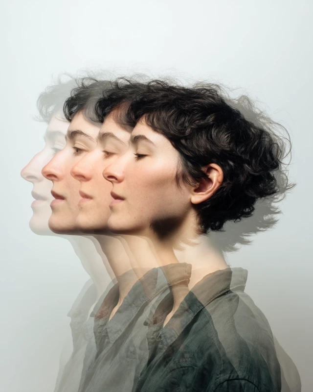Midjourney Multiple Exposure Portrait: Version Showdown - v7.0 - Image 3