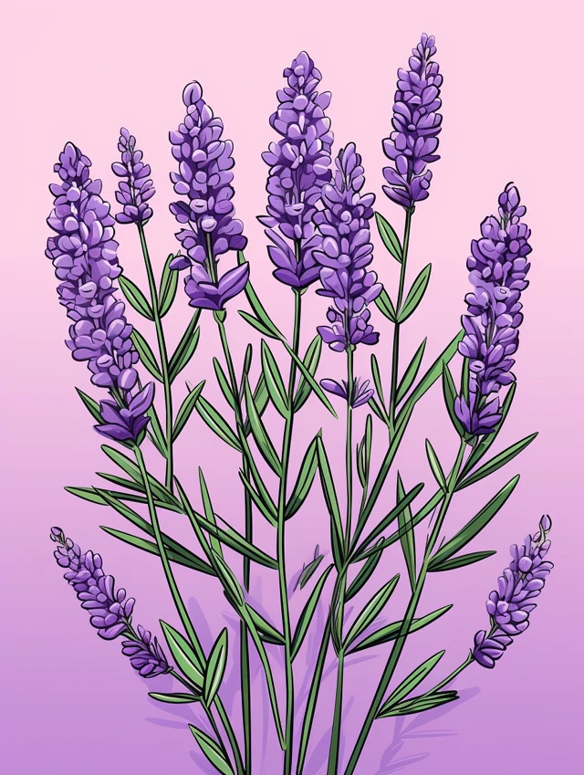 Lavender Vector Art: Midjourney v5.2-v7.0 Compared - v5.2 - Image 2